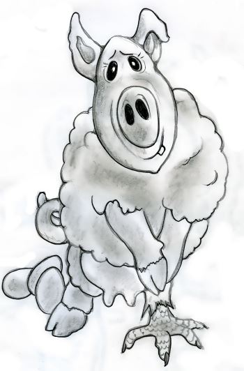 Eierlegende Wollmilchsau, eierlegendes wollmilchschwein, eierlegendewollmilchsau, eierlegendeswollmilchschwein, schwein, schweine, eier, wolle, milch, design by Christine Dumbsky